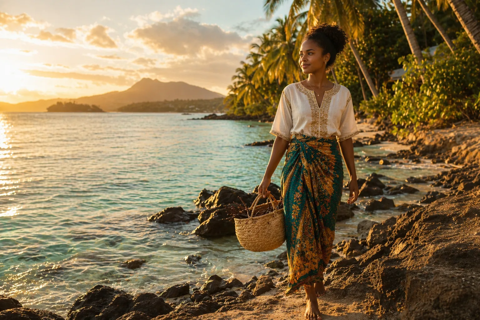 Côte de Nosy Be au coucher du soleil