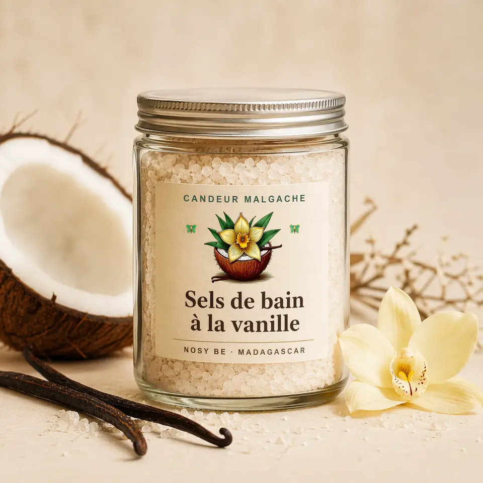 Sels de bain à la vanille