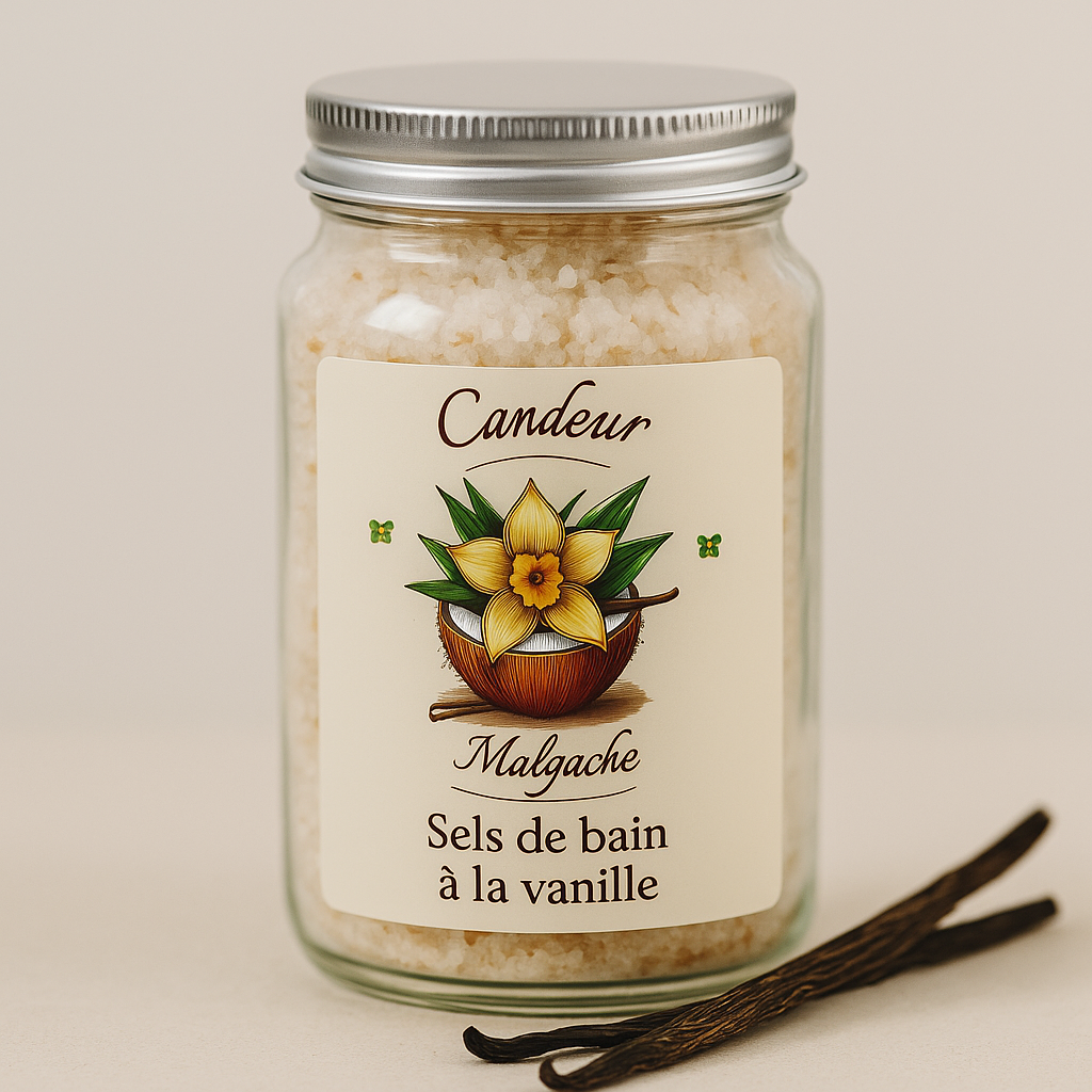 Sels de bain à la vanille